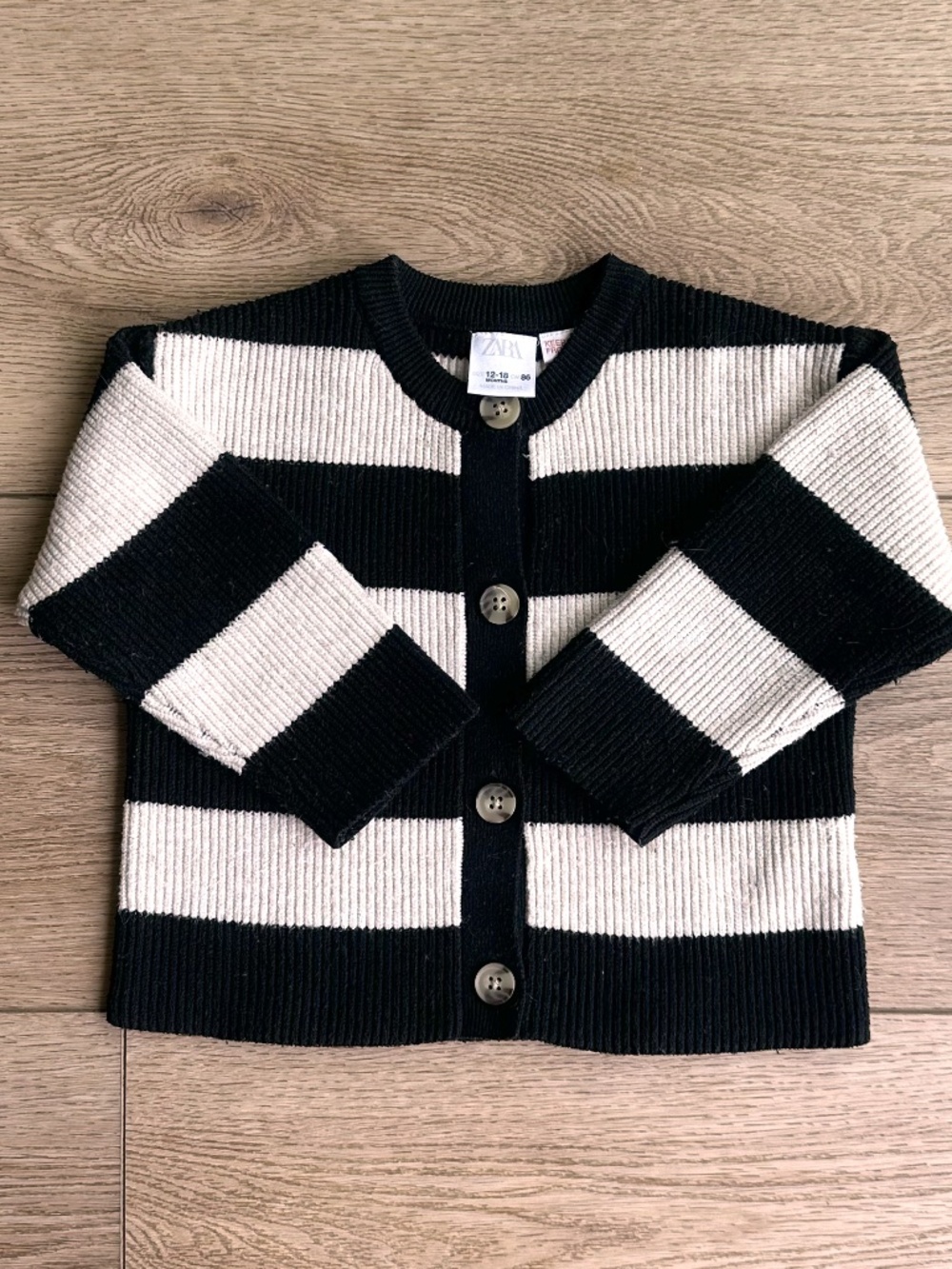Zara Striped Knit Cardigan
